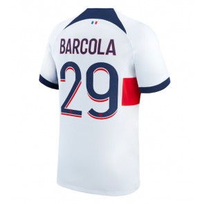 Paris Saint-Germain Bradley Barcola #29 Replika Udebanetrøje 2023-24 Kortærmet